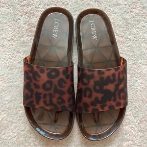 J.Crew Tortoise Print Slides